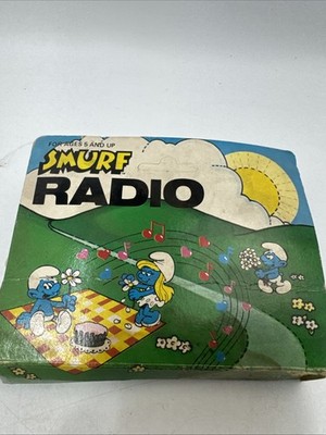 Rare Vintage 1982 Peyo SMURF Radio Shack Radio In Original Box New (other)