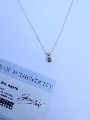Russischer Alexandrit 9 kt Gelbgold 16 Zoll Halskette Echtheitszertifikat