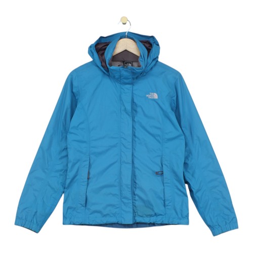 Chaqueta North Face Hyvent Mujer Talla L Azul Impermeable Cremallera Completa Con Capucha Exterior