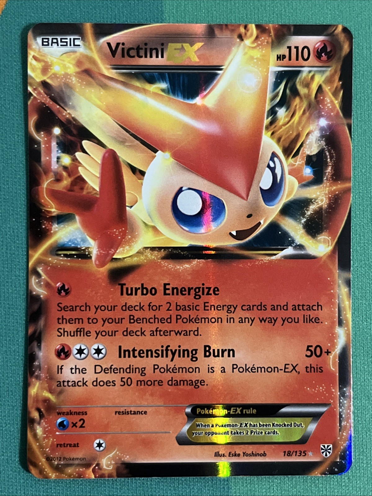 Pokemon Card - Victini EX - Ultra Rare (18/135) BW Plasma Storm NM