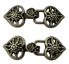 6 Trachtenschließen Trachtenschließe Miederhaken Gewandschließe Umhangschließe