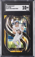 2024 PANINI SELECT BLACK & GOLD SHOCK PRIZM #117 BO NIX ROOKIE RC SGC 10 GM