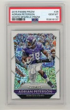 Adrian Peterson 2015 Panini Prizm #28 White Sparkle Prizm SSP PSA 10 - POP 1