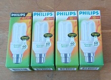Philips Genie Lampadina Risparmio Energetico 11 Watt 60W CFL, WW827 B22, Confezione da 4