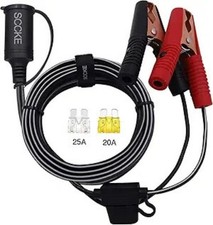12FT/3.66m 14AWG 20A 12V 24V Female Car Cigarette Lighter Socket to Battery Alli