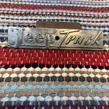 Willys Jeep Pickup Truck Hood Badge Jeep Truck Emblem Original Rare Oem Patina Willys Jeep Pickup Truck Hood Badge Jeep Truck Emblem Original Rare Oem Patina