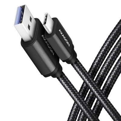 AXAGON USB-Kabel  USB 3.2 Gen1 USB-C  Stecker, USB-A Stecker 1.00 m Schwarz v...