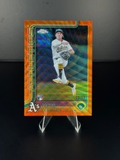 2025 Topps Chrome - RC Jacob Wilson Athletics Orange Wave /25 Rookie SSP