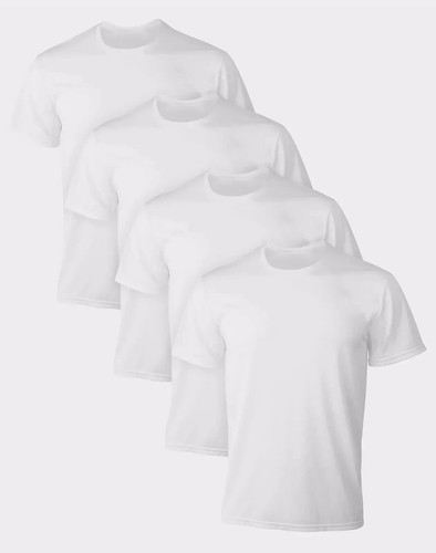 Hanes 4-Pack Crew T-Shirt FreshIQ Short Sleeve Ultimate Stretch Comfort Fit XL