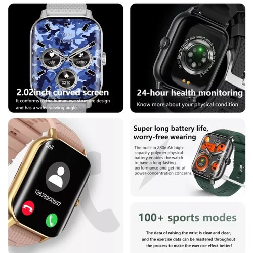 Smartwatch Herren Damen Telefonfunktion Fitnessuhr Armbanduhr für Android IOS S7 - 第 9/10 張圖片
