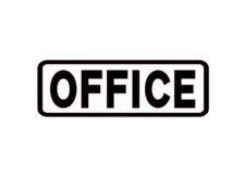 OFFICE Door Sign Decal Vinyl Sticker PICK COLOR Business Office Shop Window Wall