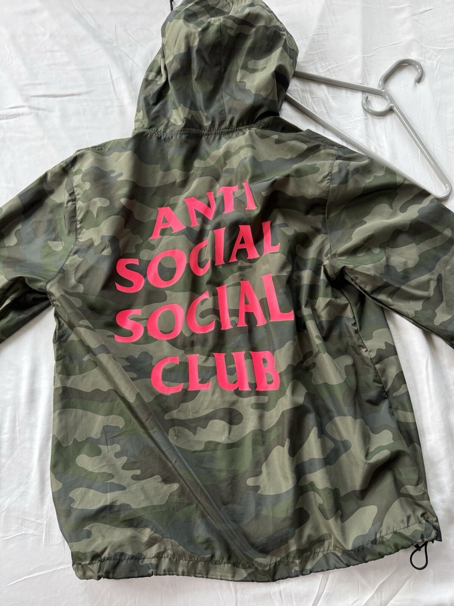 ANTI SOCIAL SOCIAL CLUB ASSC CAMO Anorak Multicolor Windbreaker Hoodie XL