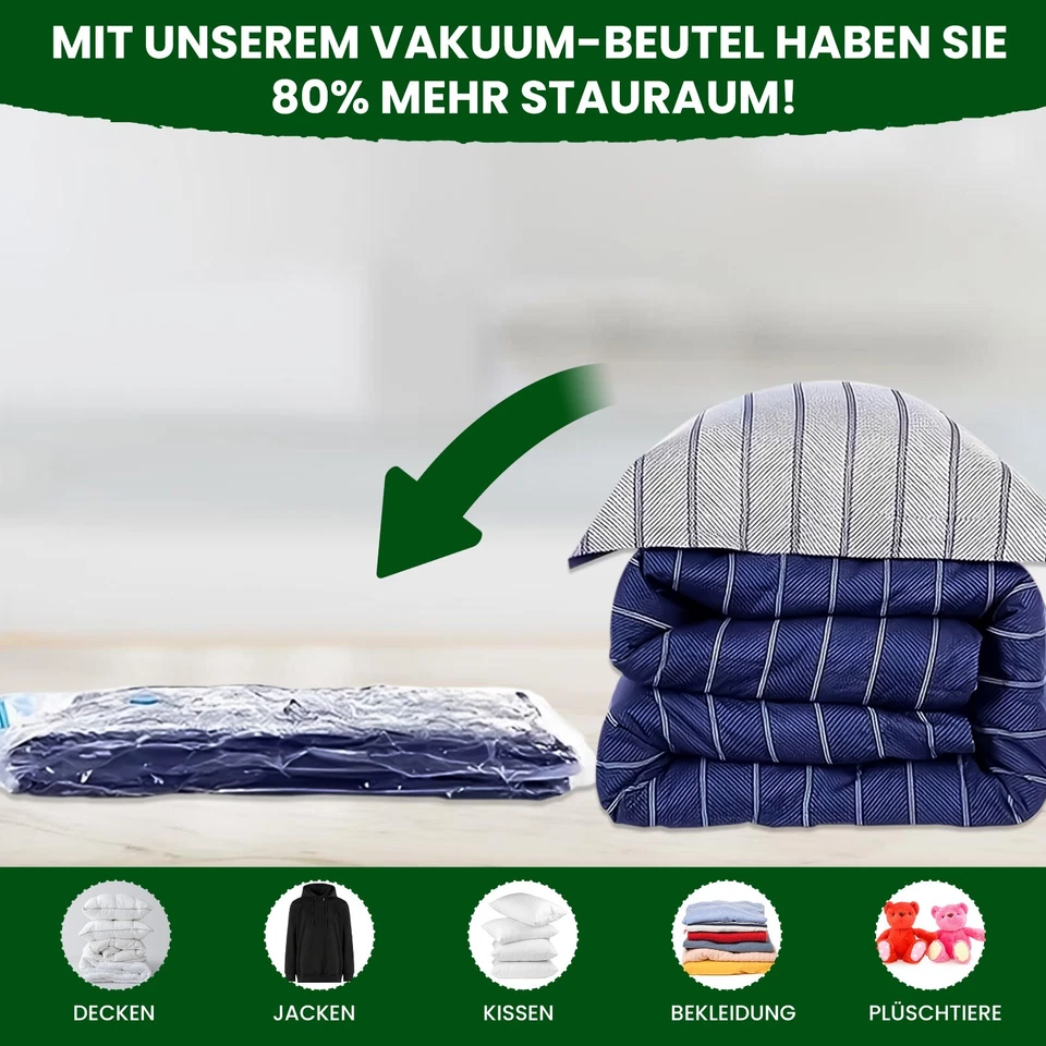 Vakuumbeutel Aufbewahrungsbeutel Kleiderbeutel Vakuum Vacuum Beutel für Kleidung - Bild 2 von 4