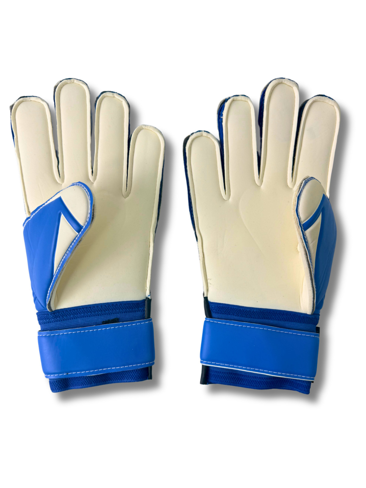 Just 4 Kicks Soccer Goalkeeper Gloves - Blue & White - Pro Level [Sizes 4-10]