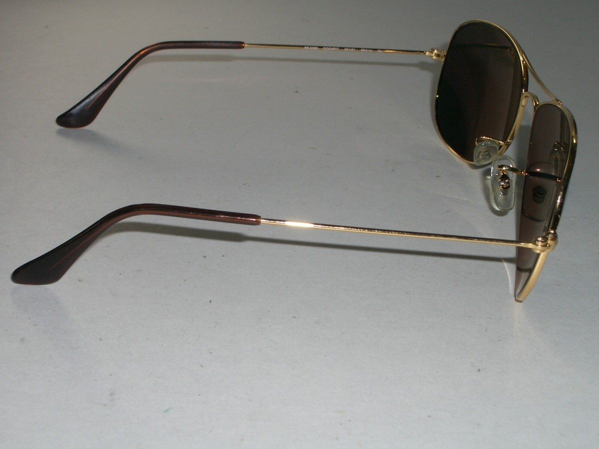 RAY BAN RB3362 59[]14 GOLD POLARIZED GLASS LENS COCKPIT AVIATOR