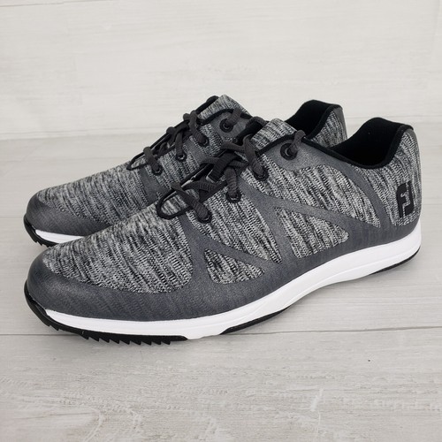 Footjoy FJ Leisure Ladies Waterproof Golf Shoes 92904 Charcoal Size 8 Superflex - Picture 3 of 14