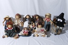 Vtg Lizzie High Whimsical Wooden Folk Doll Collection Ladie  Friends
