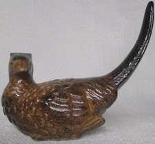 Vintage Brown Pheasant Bird Ceramic Figurine Shelf Decor 5"