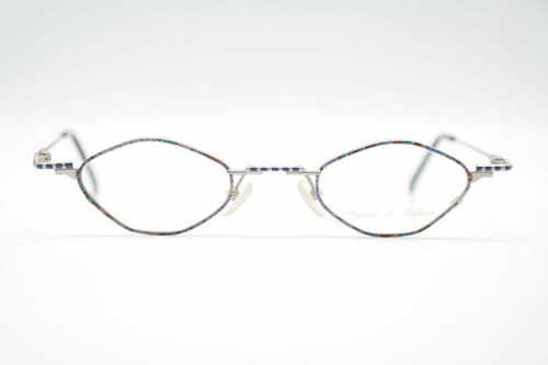 Monture De Lunettes Vintage ANGELO 1510 - Argentée Ovale Métal - Taille 44-26-140 - NOS (Neuve Ancien Stock)