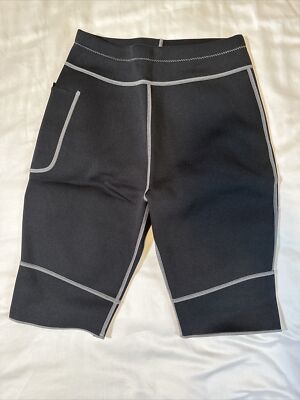TrainingGirl Women's Hot Neoprene Sauna Sweat Shorts With Pockets - Small