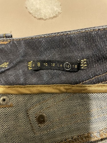 Ladies River Island Vintage Slim Tapered Dark Blue Jeans Size 16 - Picture 5 of 9