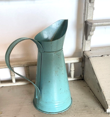 Petit Broc En Tôle Emaillée Vintage - Label Emmaüs