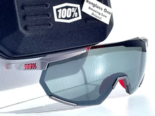 NEW 100% Percent RACETRAP 3.0 Matte Gunmetal Shield Black Sunglass 60004-00010