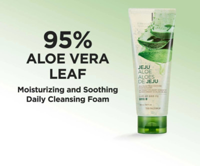 THE FACE SHOP Jeju Aloe Fresh Soothing Foam Cleanser 150ml 5.0 fl oz