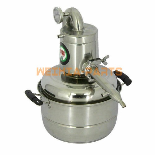 Moonshine Still Herb Essential Oil Brew Kit Alcohol Water Wine Distiller 10~20L