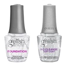 Harmony Gelish Duo Base And No Wipe Top Coat 0.5 oz/ 15 mL each bottle On sale