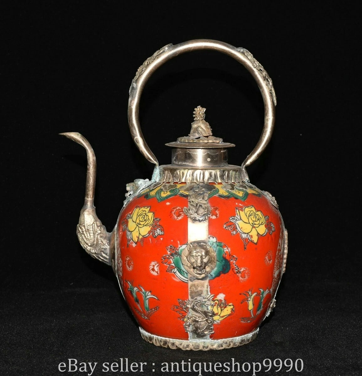 铜红中国风茶壶| eBay