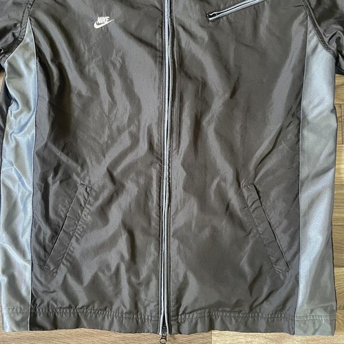 Vintage Nike Windbreaker Track Jacket Youth XL (18-20) Full Zip Black Gray - Picture 7 of 8