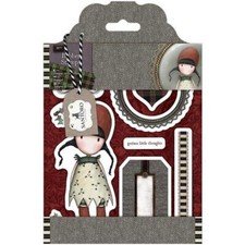 New SANTORO Simply Gorjuss Urban Rubber Stamps TWEED HOLLY WINTER SET