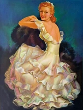The Girl of My Dreams, Original Vintage Pearl Frush Pin-Up Print Stunning Beauty