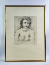 FRANCESCO MESSINA (1900-1995) LITOGRAFIA OPERA RIPRODUZIONE OFFSET Figura Femme