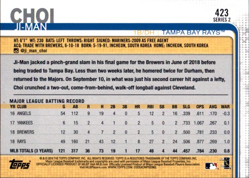 2019 Topps All-Star VARIANTE ARGENT #301 - #452 Choisissez votre propre JOUEUR D'ÉQUIPE FAV - Photo 251 sur 305