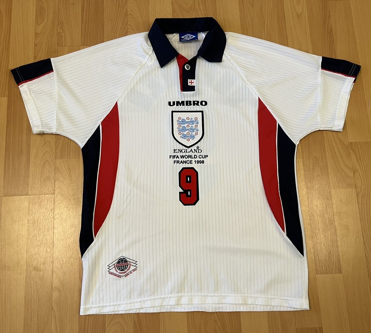UMBRO 1998 FIFA WORLD CUP シャツ Lサイズ World Cup 1998 match issued footb. shirt England | AGON