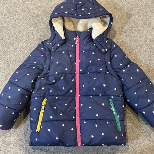 Boden blau mit Sternen wandelbare Weste/Mantel Größe 6-7Y (122)