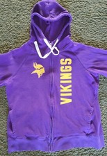 Minnesota Vikings Size Womens XL Full Zip Hoodie