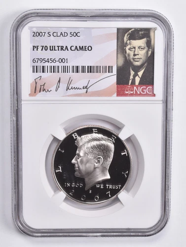 PF70 UCam 2007-S CLAD Kennedy Half Dollar 50c NGC Special Label