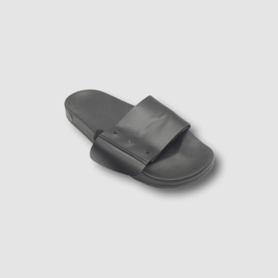 $395 Balmain Women's Black Symi Button Flat Slide Sandal Shoes Size EU 38/US 8