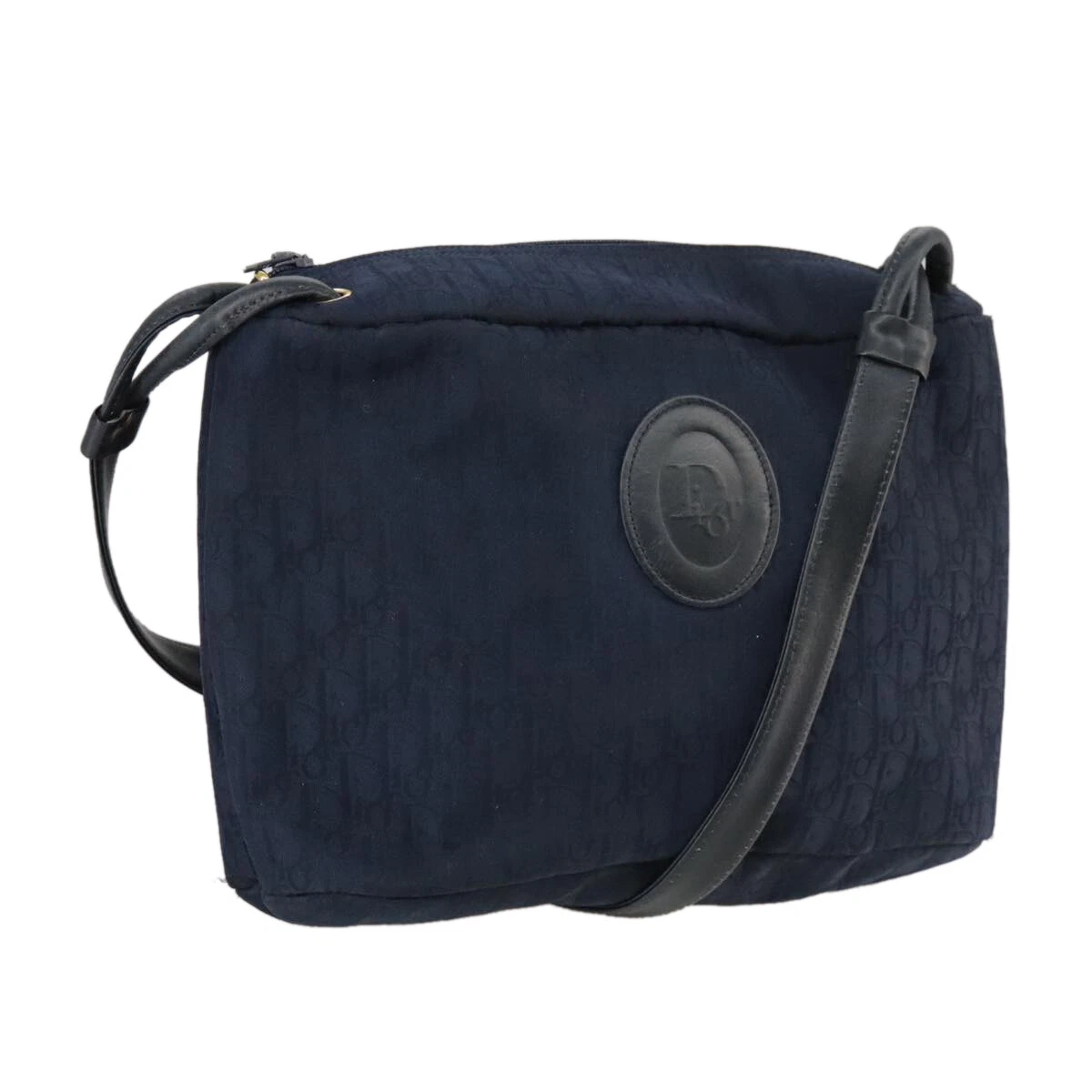 Sac bandoulière Christian Dior trotteur toile bleu marine authentique 104846