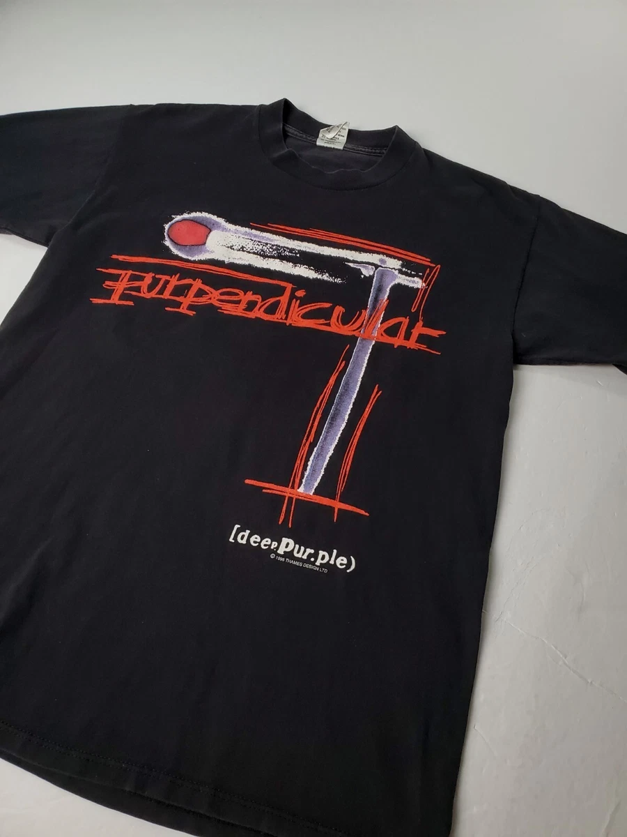 Vintage Deep Purple Perpendicular T Shirt Large 1996 World Tour Black