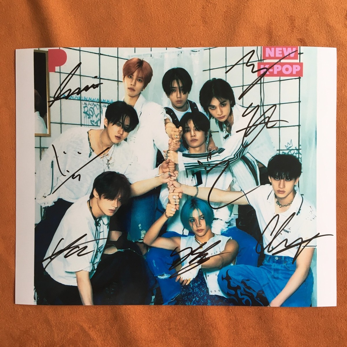 楽 STAR STRAY KIDS SKZ Photo Poster 8*10 Autographs SIGNED K-POP