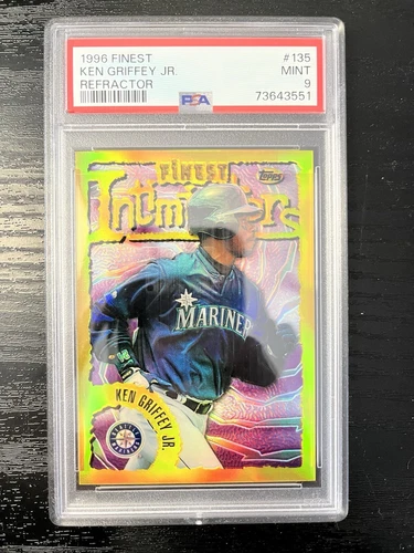 1996 Topps Finest Gold Refractor Ken Griffey Jr SSP PSA 9 Mint Mariners 