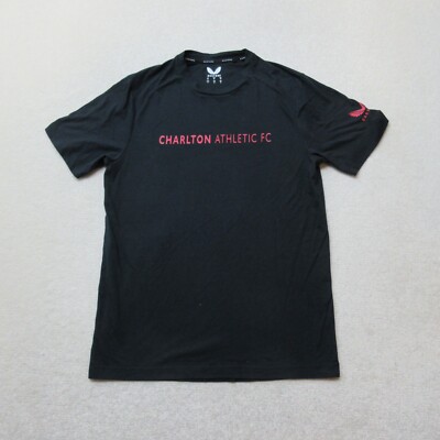Castore Charlton Athletic T-Shirt Mens Medium Black Sports Football Casual NWOT