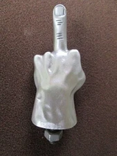 rare middle finger fuk you  motorcycle ratrod car hood ornament