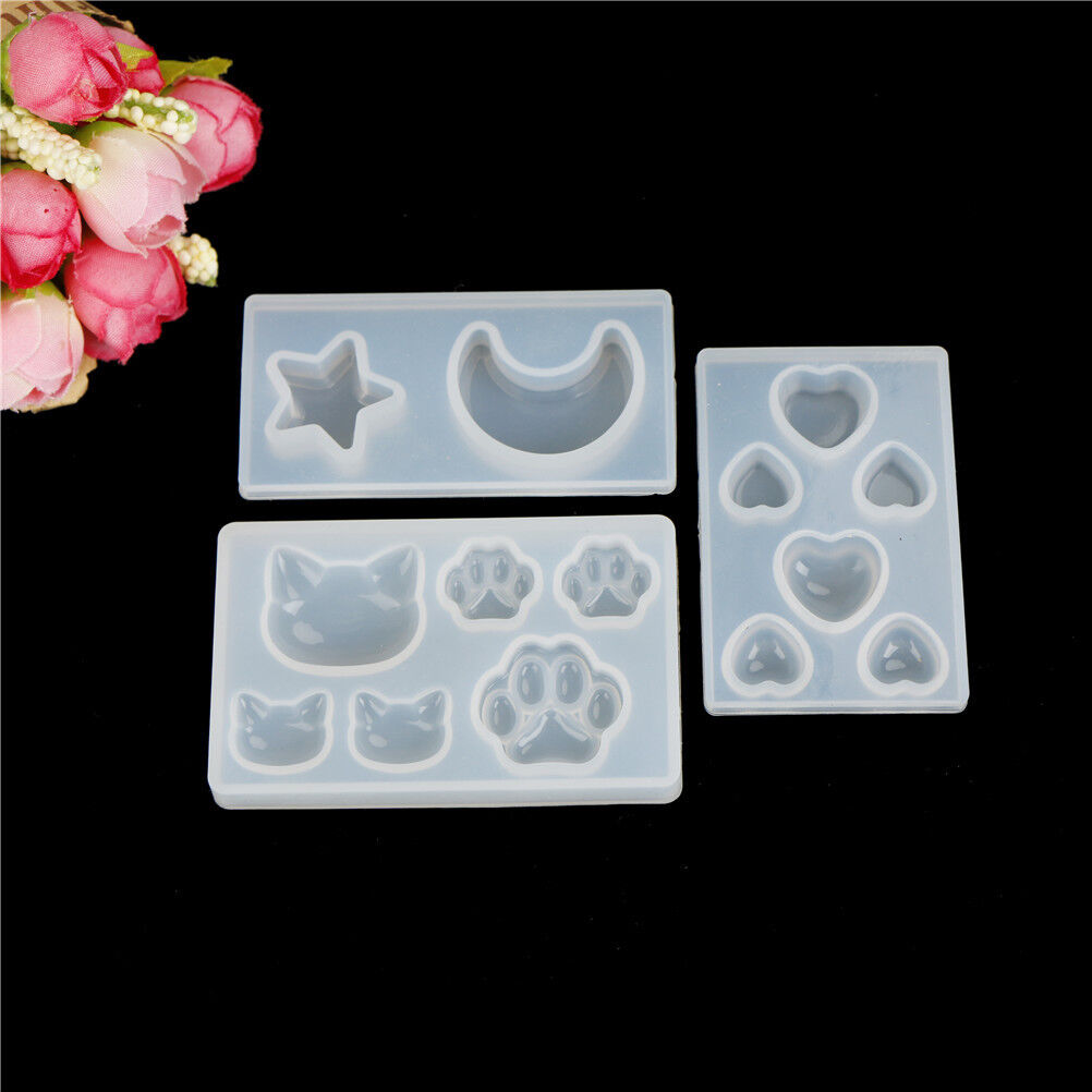 Resin Jewelry Mold Diy silicone crystal Cat face Cat's claw Moon