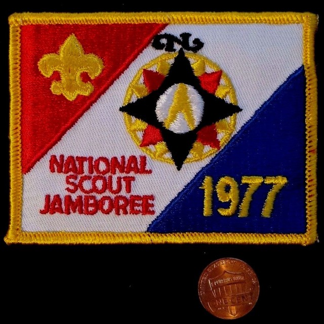 OLD 1977 NATIONAL BOY SCOUT JAMBOREE JAMBO BSA FLAP POCKET PATCH CRISPY