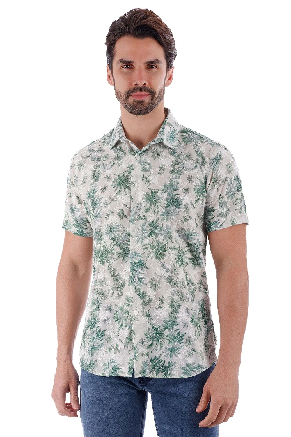 Short Sleeve Slim Casual Button-Down Shirts for Men
